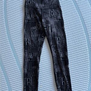 Black and Gray Graphic Leggings